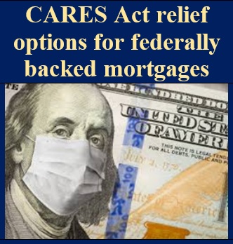 cares act relief options for federally backed mortgages